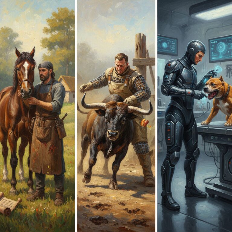 Ewolucja strojów ochronnych w weterynarii – od skórzanych fartuchów do kevlarowych kombinezonów