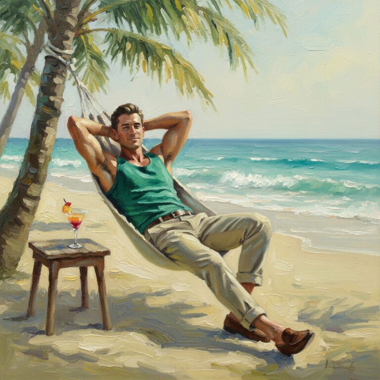 Stylowy tank top w kolorze szmaragdu – klucz do relaksu w tropikalnym raju