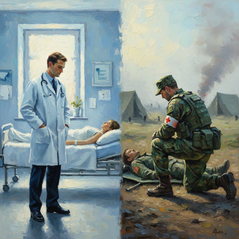 Cywilne i wojskowe stroje medyczne – różnice w designie i symbolice