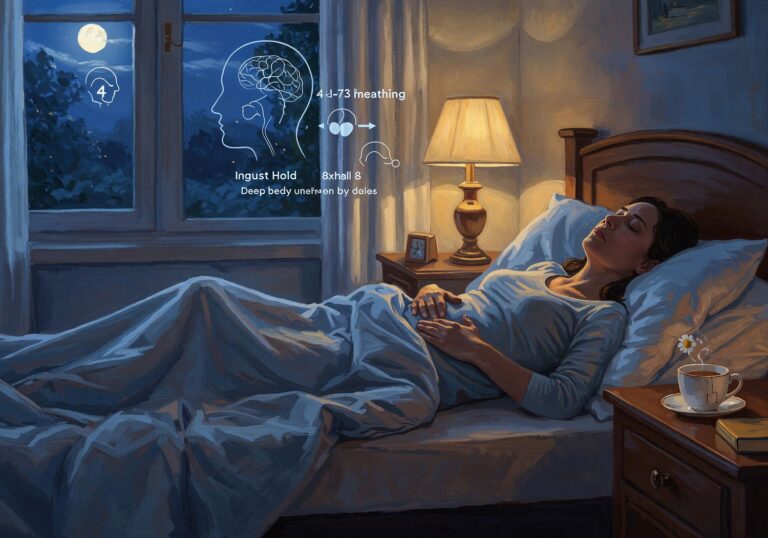 Szybkie zasypianie w 60 sekund – metoda 4-7-8 i inne techniki oddechowe na głęboki relaks