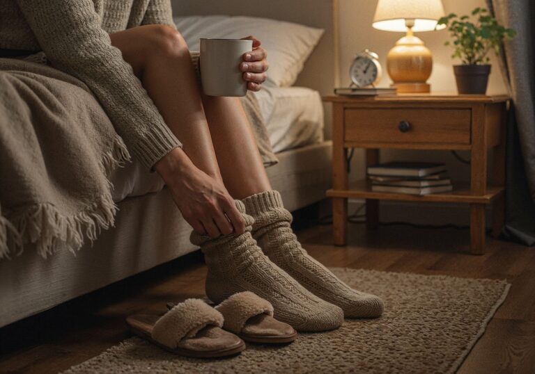 Kocyki, kapcie i ciepłe skarpety – jak ogrzewanie stóp i dłoni pomaga ciału szybciej się ochłodzić i zasnąć