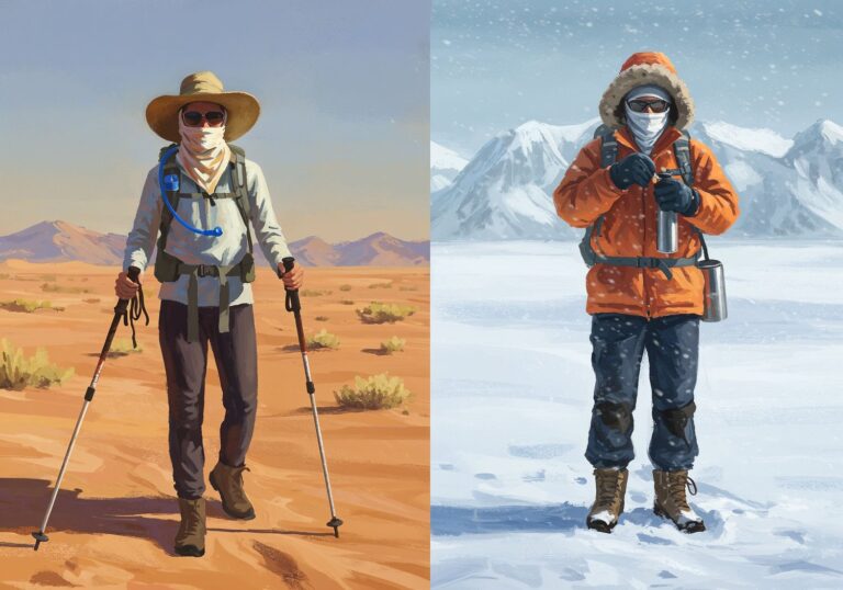 Przygotuj się na ekstremalne wyzwania – Jak chronić organizm przed pustynnymi upałami i arktycznymi mrozami w podróży