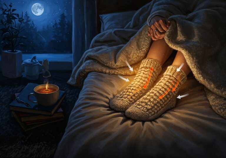 Ogrzewanie stóp i dłoni – paradoks, który ułatwia zasypianie i ochłodzenie ciała