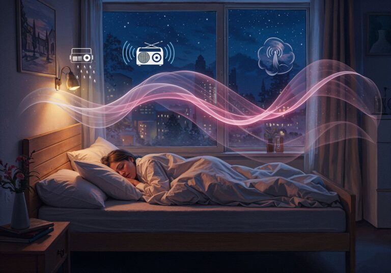 Biały, różowy i brązowy szum – jak hałas może ułatwić zasypianie i poprawić jakość snu