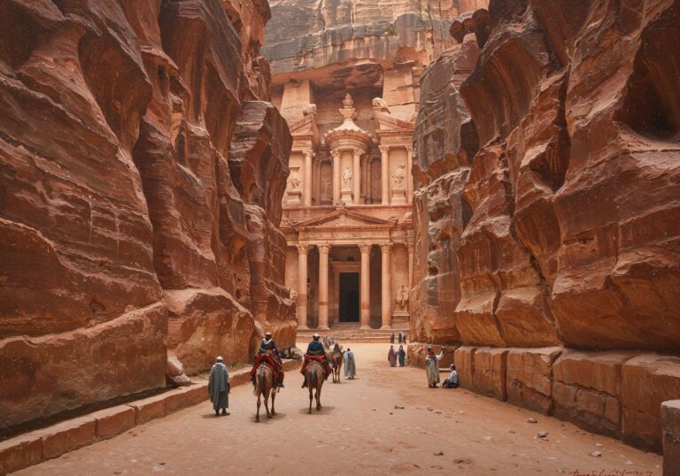 Petra – wykute w skale różowe miasto Nabatejczyków, ukryte w jordańskich wąwozach