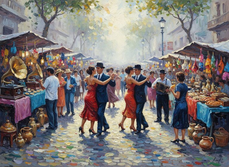 Zanurz się w rytmie i gwarze Buenos Aires na legendarnym targu **Feria de San Telmo**